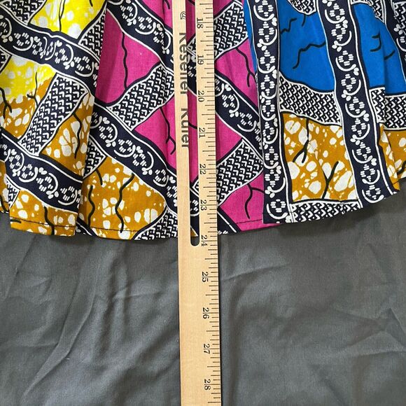 Shenbolen Top Womens Size 2XL Maxi Flared Long Shirt African Print Ankara NWT - Picture 8 of 10
